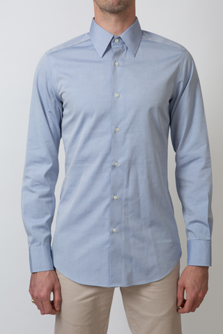 The Poplin in Blue Pinpoint