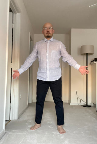 White shirt modelled