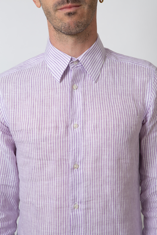 The Linen in Purple Stripe