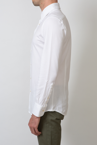 The Knit Dress Shirt in White Pique