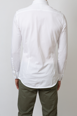 The Knit Dress Shirt in White Pique