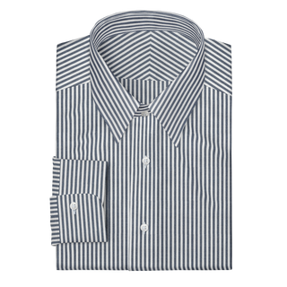 The Knit Dress Shirt  Decent Apparel Blue Stripe Forward Point Barrel