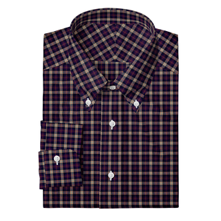 The Poplin  Decent Apparel Deep Purple Plaid Button Down Barrel