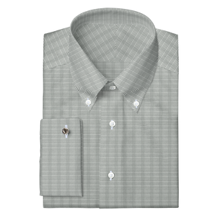 The Stretch Dress Shirts  Decent Apparel Grey Glen Check Button Down Classic French