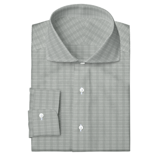 The Stretch Dress Shirts  Decent Apparel Grey Glen Check Cutaway Barrel