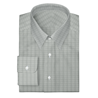 The Stretch Dress Shirts  Decent Apparel Grey Glen Check Forward Point Wide Barrel