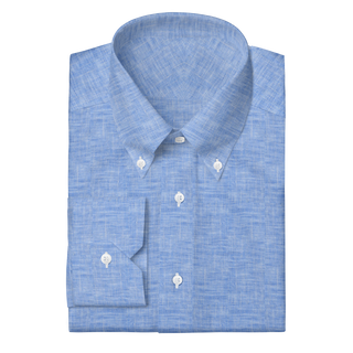 The Linen  Decent Apparel Carolina Blue Button Down Mitered