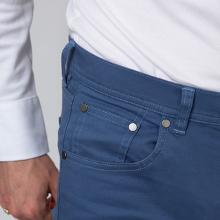 The Medium Weight 5-Pocket in Soft Blue  Decent Apparel   