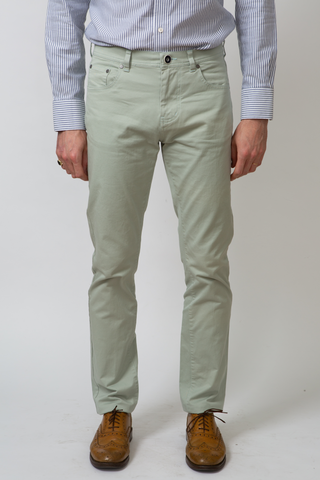 The Medium Weight 5-Pocket in Pale Green  Decent Apparel   