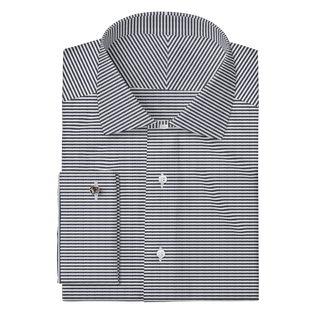 The Oxford  Decent Apparel Navy Horizontal Stripe Classic Spread Classic French