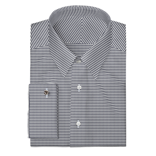 The Oxford  Decent Apparel Navy Horizontal Stripe Forward Point Classic French
