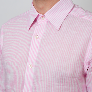 The Linen in Pink Stripe  Decent Apparel   