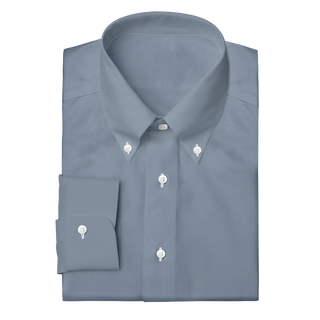 The Poplin  Decent Apparel Blue Pinpoint Button Down Barrel
