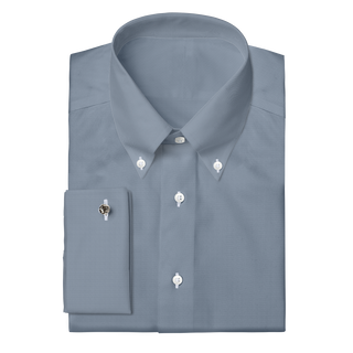 The Poplin  Decent Apparel Blue Pinpoint Button Down Classic French