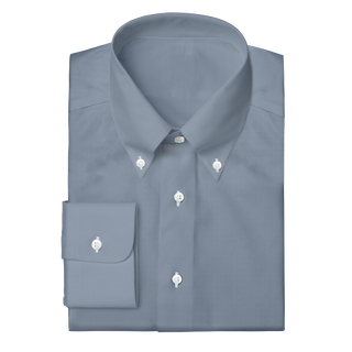 The Poplin  Decent Apparel Blue Pinpoint Button Down Wide Barrel