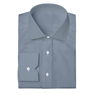 The Poplin  Decent Apparel Blue Pinpoint Classic Spread Mitered