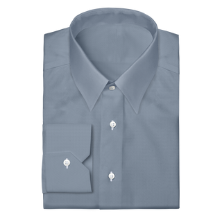 The Poplin  Decent Apparel Blue Pinpoint Forward Point Mitered