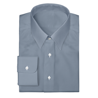 The Poplin  Decent Apparel Blue Pinpoint Forward Point Wide Barrel