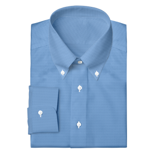 The Stretch Dress Shirts  Decent Apparel Vista Blue Diamond Dobby Button Down Barrel