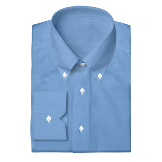 The Stretch Dress Shirts  Decent Apparel Vista Blue Diamond Dobby Button Down Mitered