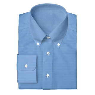 The Stretch Dress Shirts  Decent Apparel Vista Blue Diamond Dobby Button Down Wide Barrel