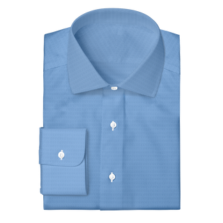 The Stretch Dress Shirts  Decent Apparel Vista Blue Diamond Dobby Classic Spread Wide Barrel