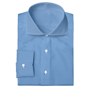 The Stretch Dress Shirts  Decent Apparel Vista Blue Diamond Dobby Cutaway Barrel