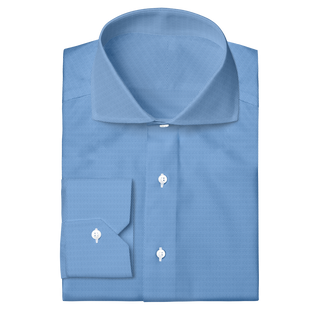 The Stretch Dress Shirts  Decent Apparel Vista Blue Diamond Dobby Cutaway Mitered