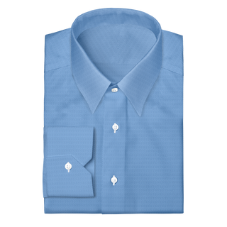 The Stretch Dress Shirts  Decent Apparel Vista Blue Diamond Dobby Forward Point Mitered