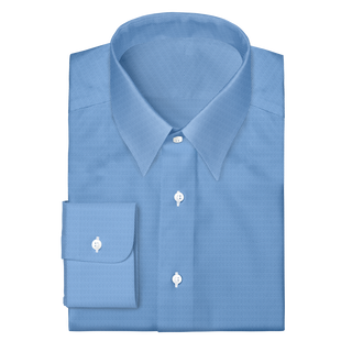 The Stretch Dress Shirts  Decent Apparel Vista Blue Diamond Dobby Forward Point Wide Barrel