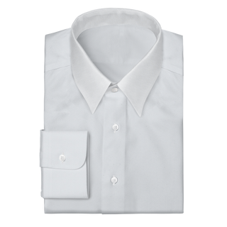 The Oxford  Decent Apparel White Forward Point Wide Barrel