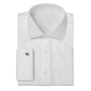 The Knit Dress Shirt  Decent Apparel White Pique Classic Spread Classic French