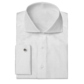 The Knit Dress Shirt  Decent Apparel White Pique Cutaway Classic French