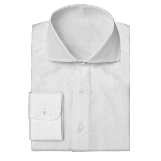 The Knit Dress Shirt  Decent Apparel White Pique Cutaway Wide Barrel