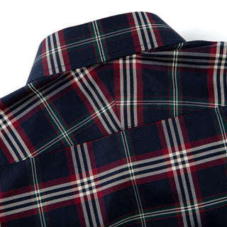 The Stretch Dress Shirt in Navy Signature Tartan