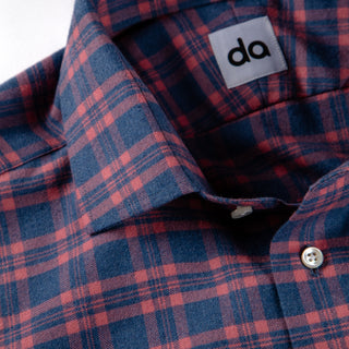 The Plaid Flannel in Blue & Coral  Decent Apparel   