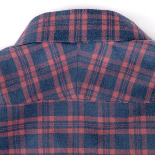 The Plaid Flannel in Blue & Coral
