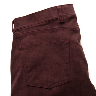 The Brushed Cotton 5-Pocket in Burgundy