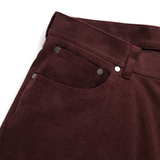 The Brushed Cotton 5-Pocket in Burgundy  Decent Apparel   