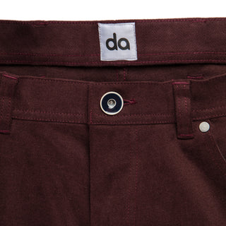 The Brushed Cotton 5-Pocket in Burgundy