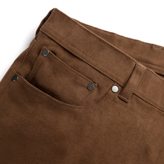 The Brushed Cotton 5-Pocket in Dark Brown  Decent Apparel   