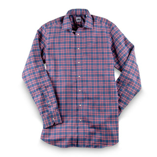 The Plaid Flannel in Blue & Coral