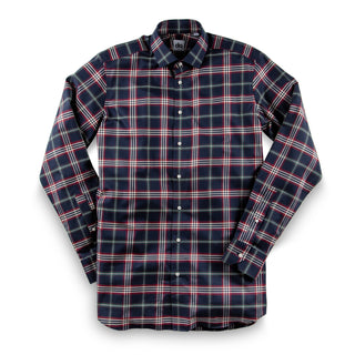 The Stretch Dress Shirt in Navy Signature Tartan