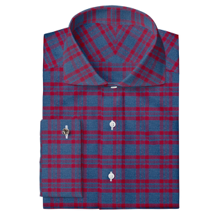 The Plaid Flannel in Blue & Red  Decent Apparel Cutaway Classic French 