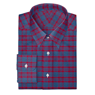 The Plaid Flannel in Blue & Red  Decent Apparel Forward Point Wide Barrel 