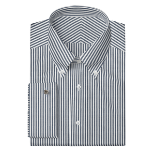 The Knit Dress Shirt in Blue Stripe  Decent Apparel Button Down Classic French 