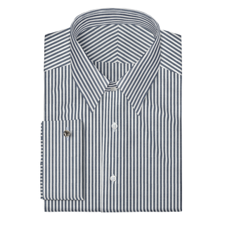 The Knit Dress Shirt in Blue Stripe  Decent Apparel Forward Point Classic French 