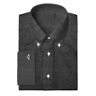 The Brushed Flannel in Charcoal  Decent Apparel Button Down Classic French 