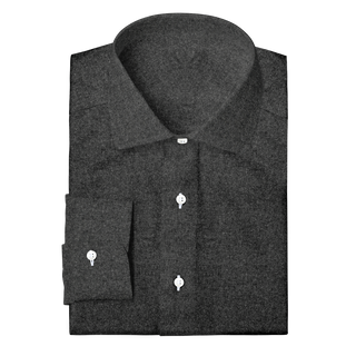 The Brushed Flannel in Charcoal  Decent Apparel Classic Spread Barrel 