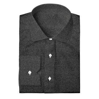 The Brushed Flannel in Charcoal  Decent Apparel Classic Spread Mitered 